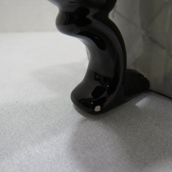 Ceramic Armchair Teapot Lamp White Cat Kitten - Picture 4 of 8